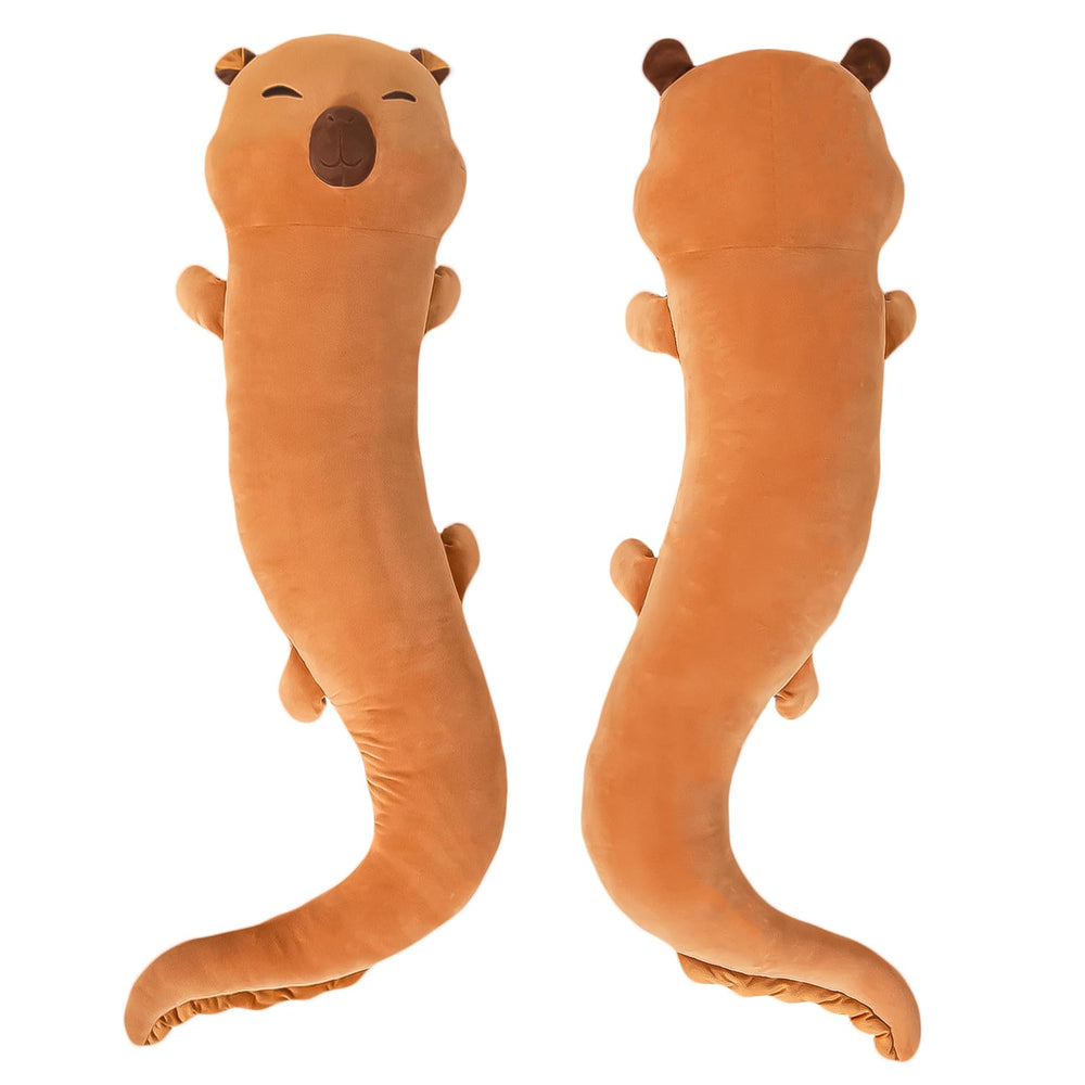 Kawaii capybara plush with soft texture for comforting hugs.