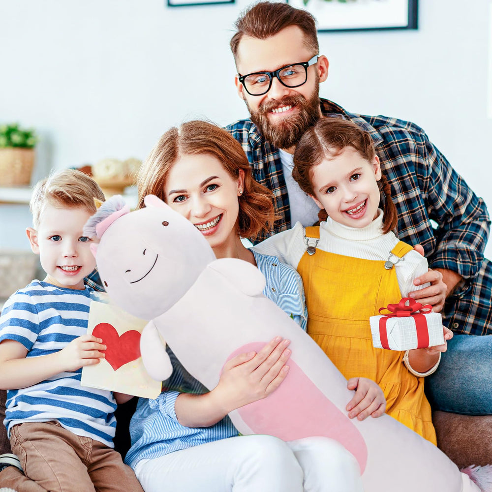 Tianmihou kids plush unicorn provides a cozy friend for reading adventures.
