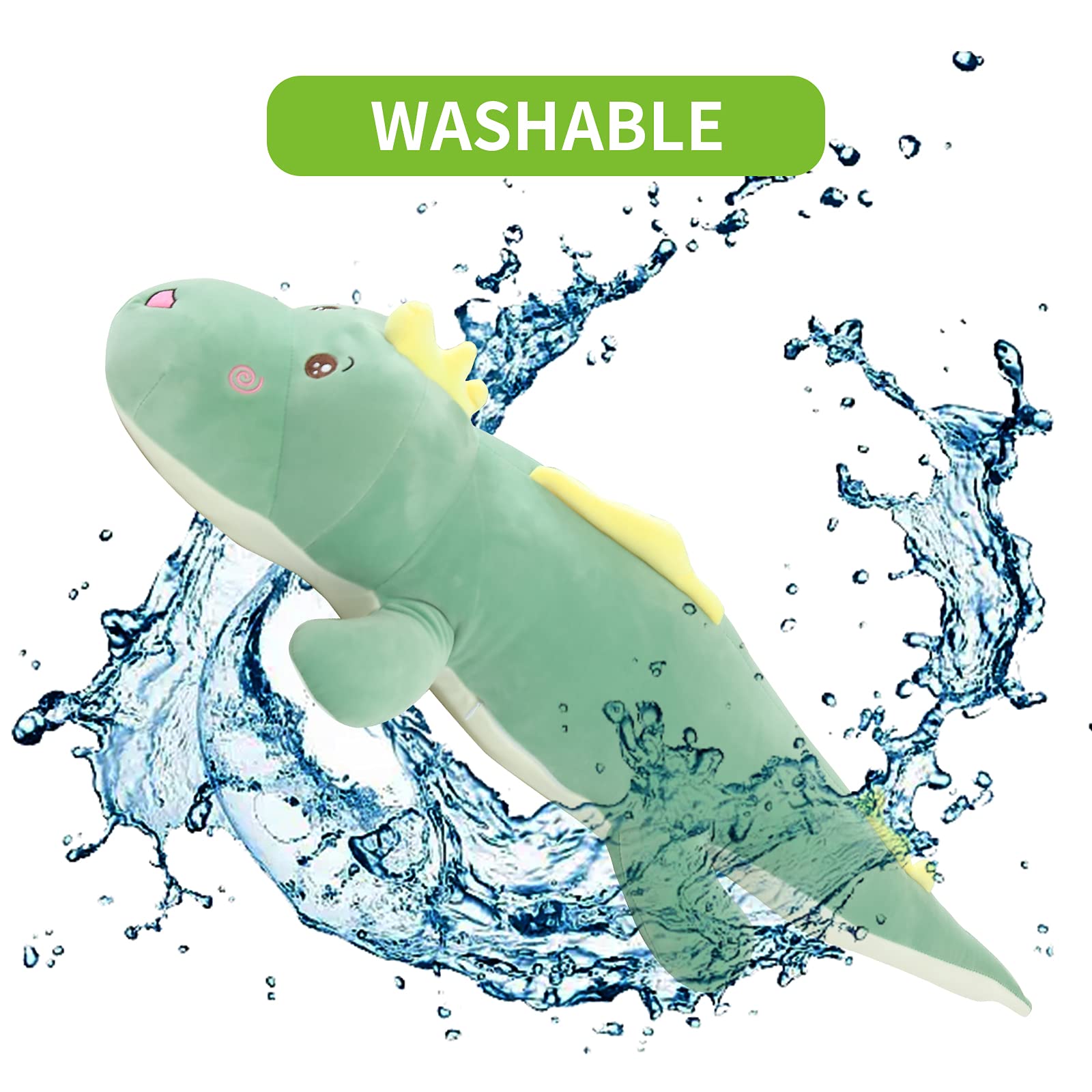 Tianmihou plush dinosaur features soft exterior and durable filling.