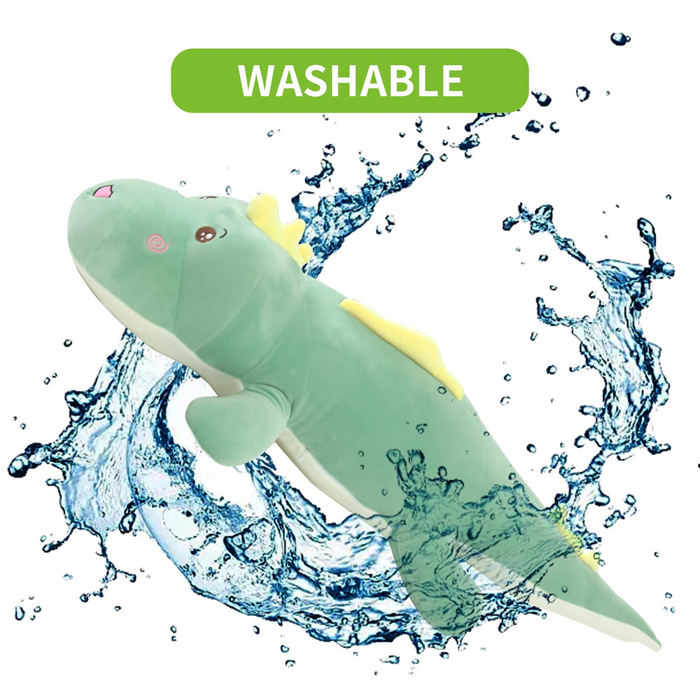 Tianmihou plush dinosaur features soft exterior and durable filling.
