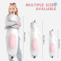 Tianmihou rainbow unicorn soft plush 90cm for cuddles with kids.