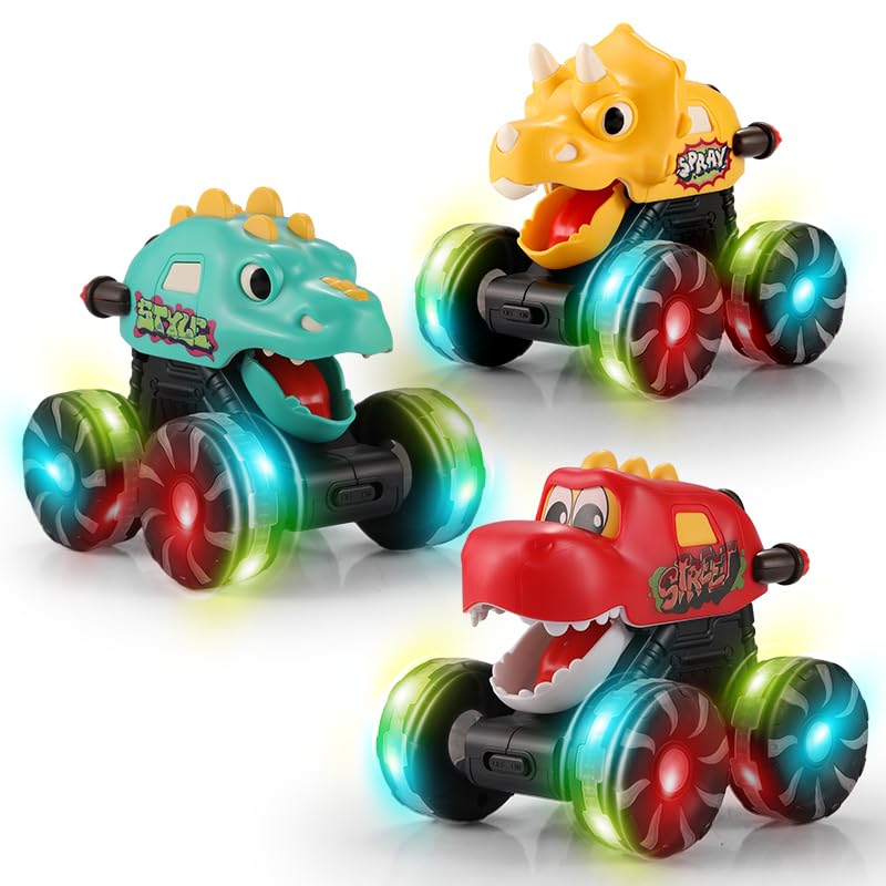 TIAONIAO dinosaur truck pack for toddlers sparks imaginative play