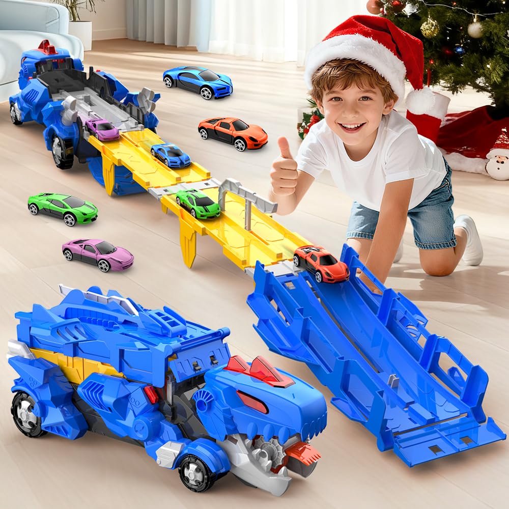 TIAONIAO transforming dinosaur truck in action for engaging pretend play.