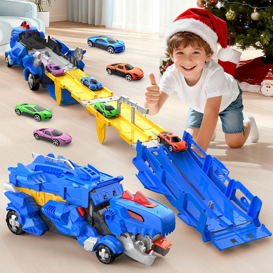 TIAONIAO transforming dinosaur truck in action for engaging pretend play.