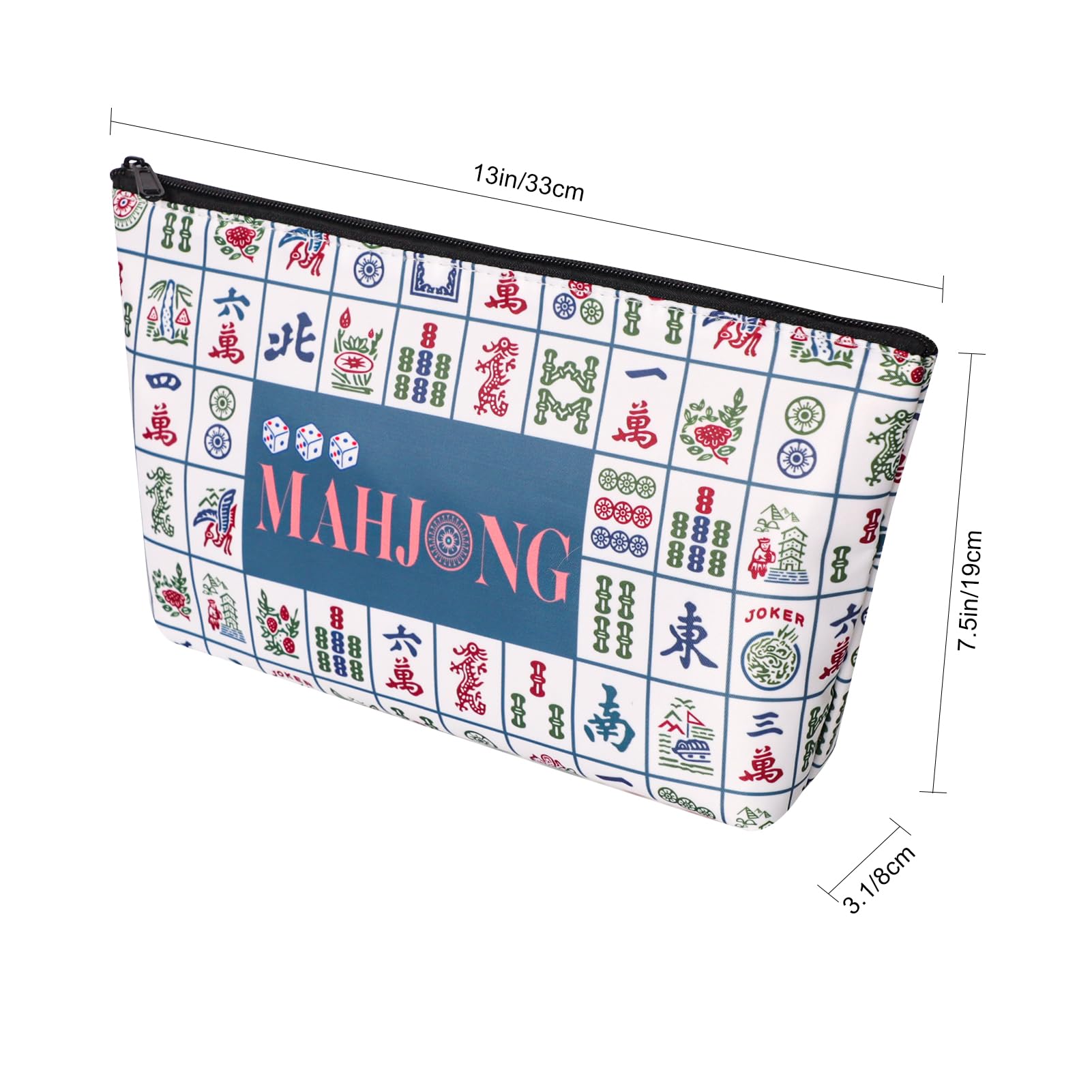 TIASUSAN Mahjong bag open interior pocket for tiles and accessories.