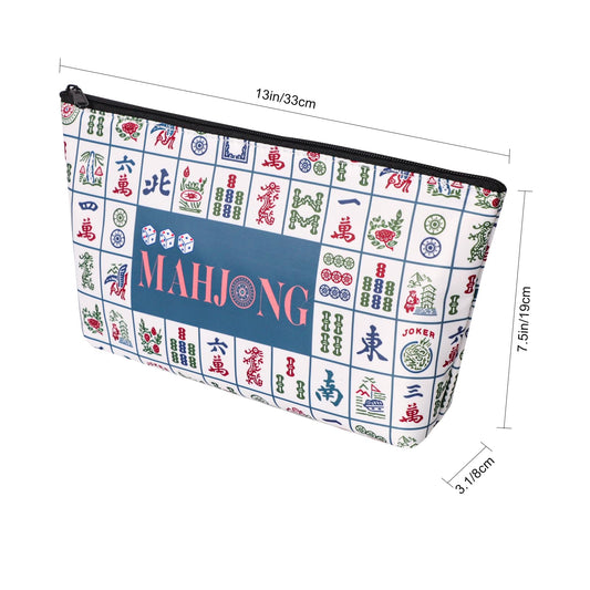 TIASUSAN Mahjong bag open interior pocket for tiles and accessories.