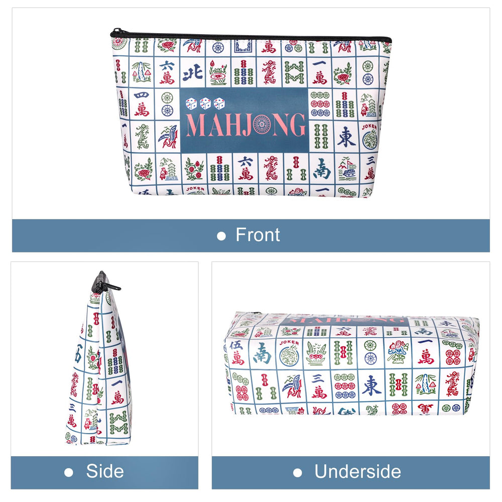 TIASUSAN Mahjong bag zipper close-up for smooth tile access.