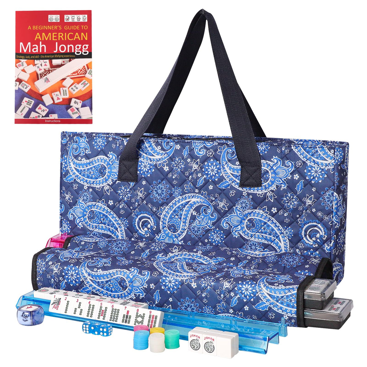 TIASUSAN American Mahjong tiles, 166-piece set, durable and easy to identify for game night.