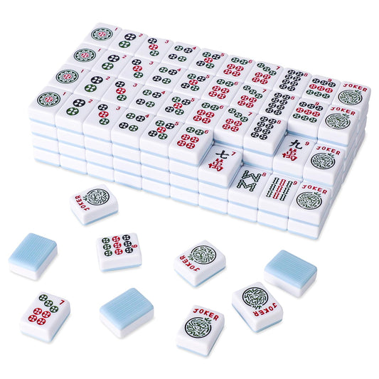 TIASUSAN American Mahjong tiles with blue backs for easy visibility during play.