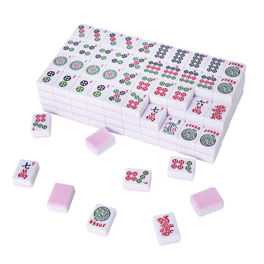 TIASUSAN American Mahjong tiles with pink back for easy recognition during play