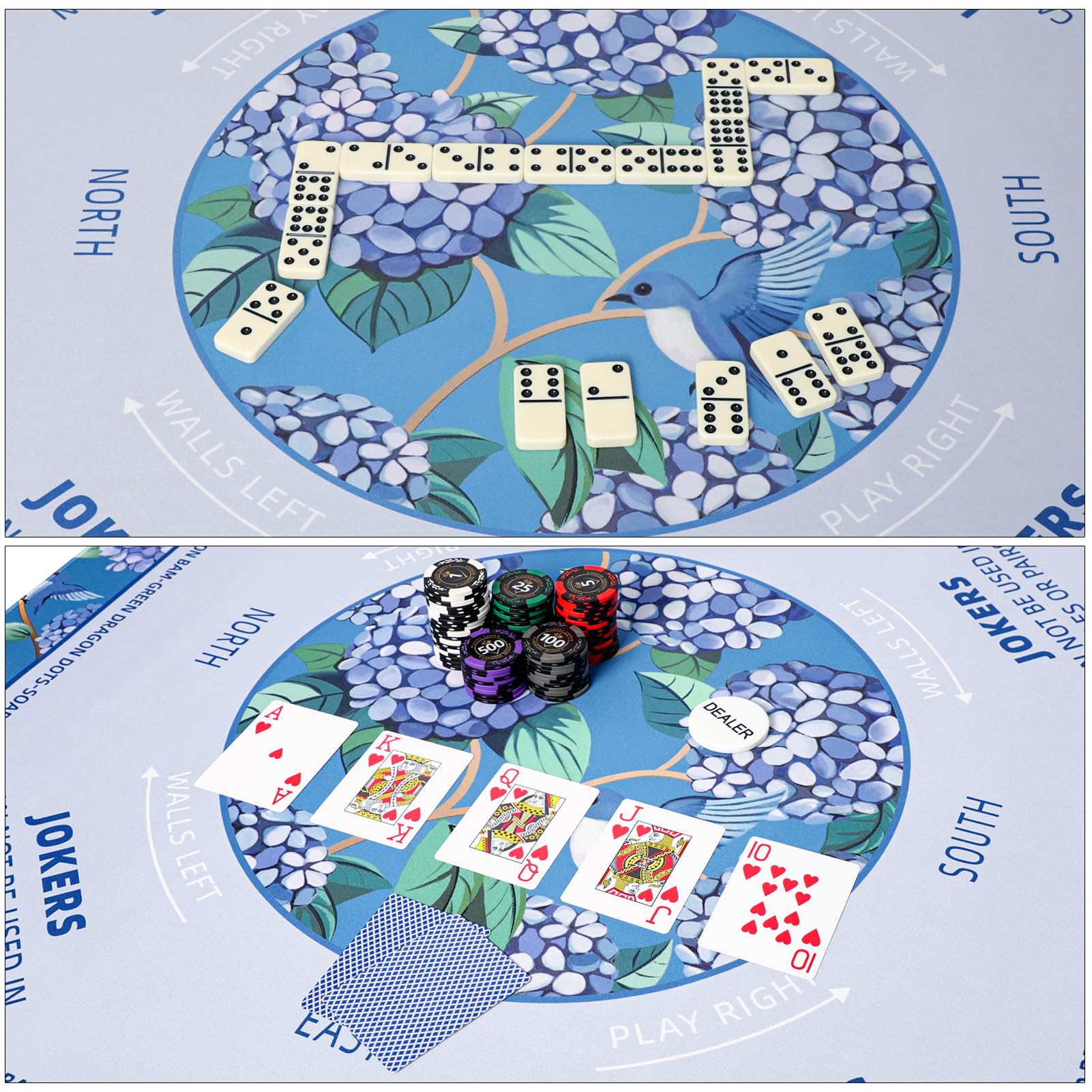 TIASUSAN blue mat suitable for Mahjong and other games