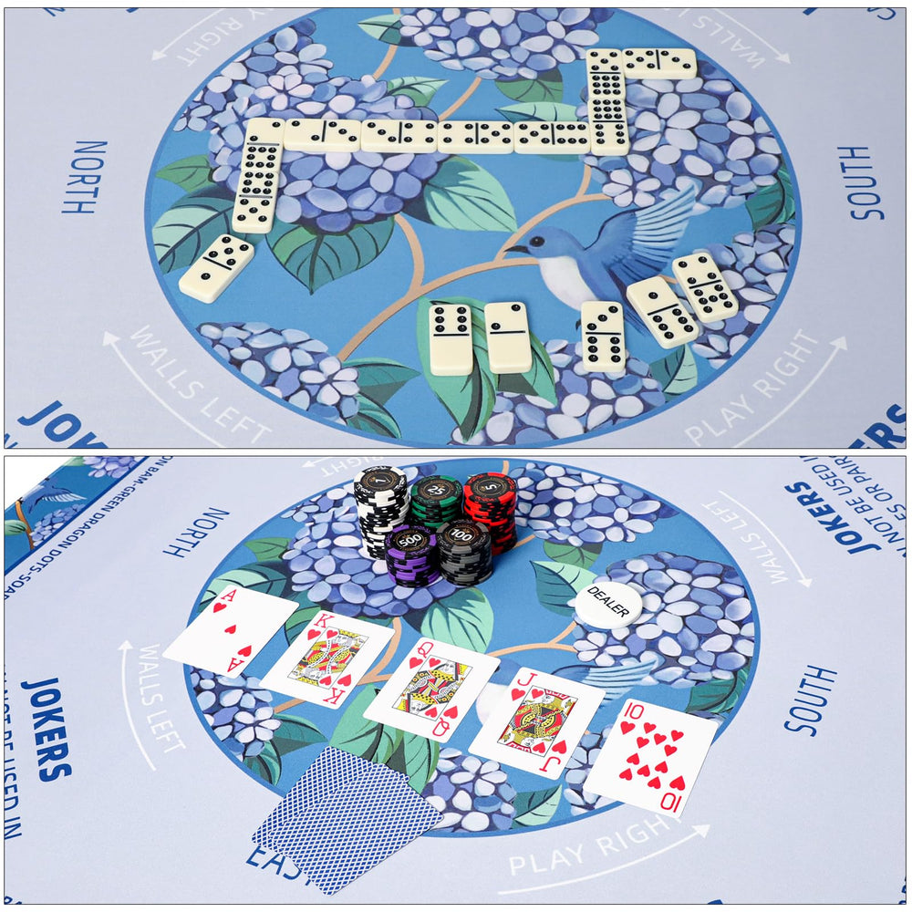 TIASUSAN blue mat suitable for Mahjong and other games