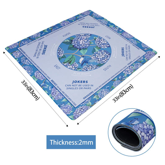 TIASUSAN blue Mahjong learning mat in carrying bag for transport