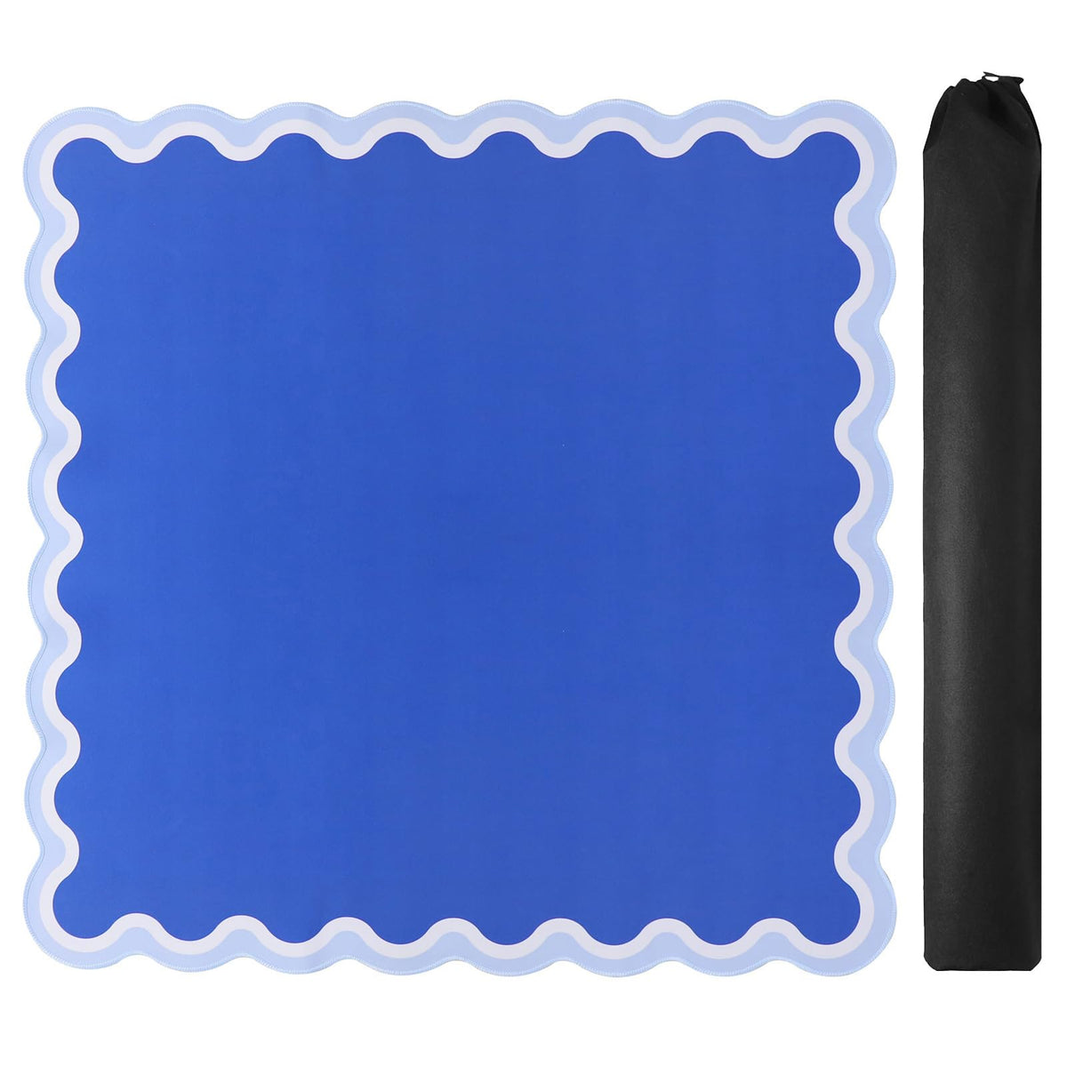 TIASUSAN dark blue mahjong mat 315x315 for stable play on square tables.