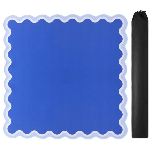 TIASUSAN dark blue mahjong mat 315x315 for stable play on square tables.
