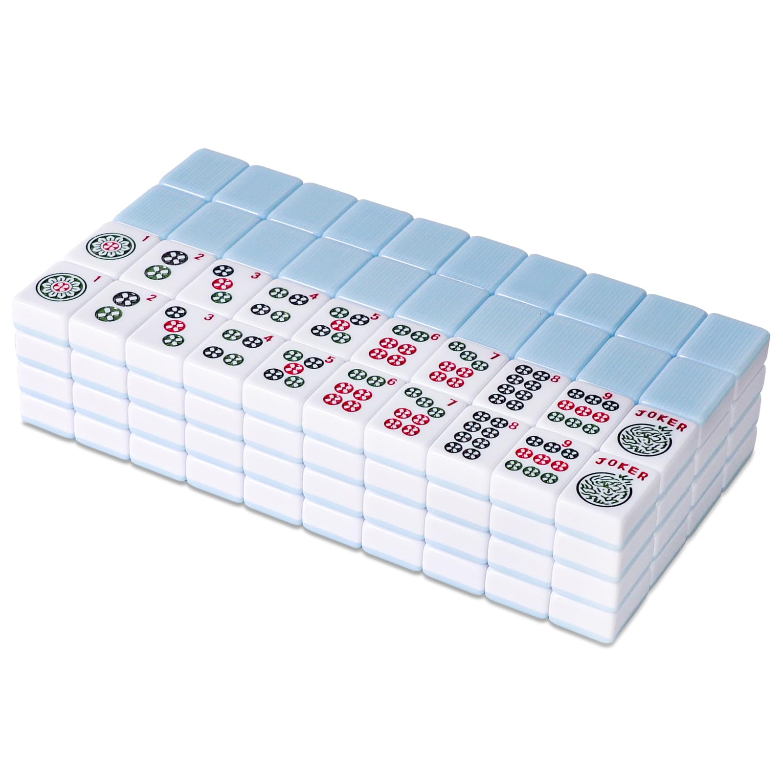 TIASUSAN blue-back design helps distinguish suits during American mahjong.