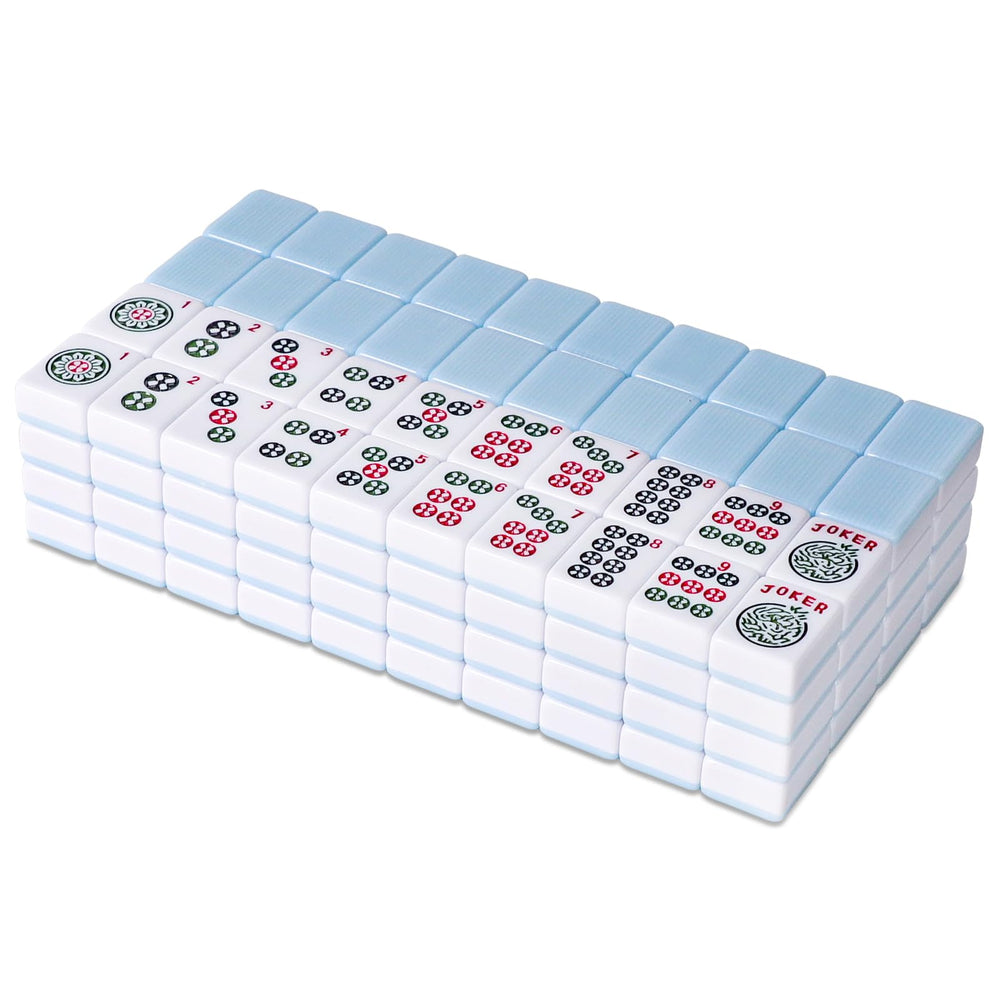 TIASUSAN blue-back design helps distinguish suits during American mahjong.