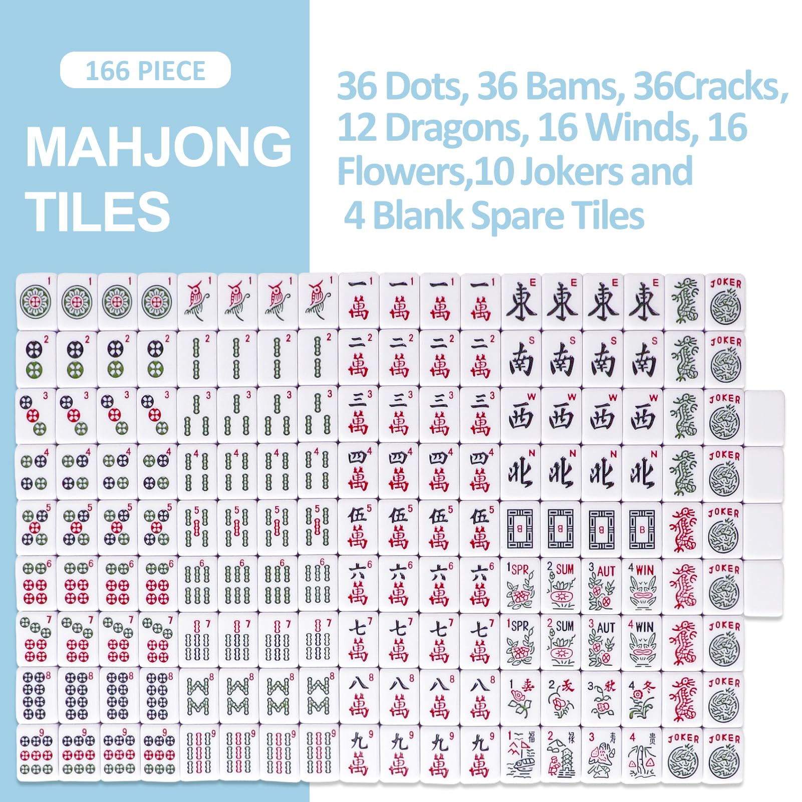 TIASUSAN tiles feature smooth engravings for quick pattern recognition.