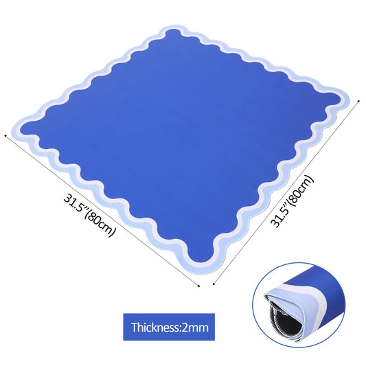 TIASUSAN mahjong mat anti-slip backing keeps tiles from sliding during play.
