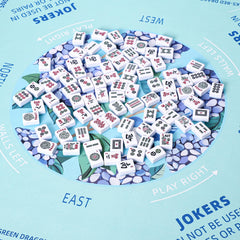TIASUSAN Mahjong mat with three dice expands game options