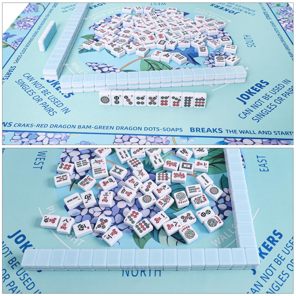 TIASUSAN Mahjong mat table-compatible design fits square tables