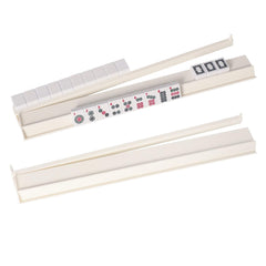 TIASUSAN mahjong racks with pushers in white, four-piece set for quick setup.