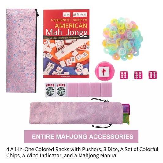 TIASUSAN 166-tile pink set with clear symbols for quick identification.