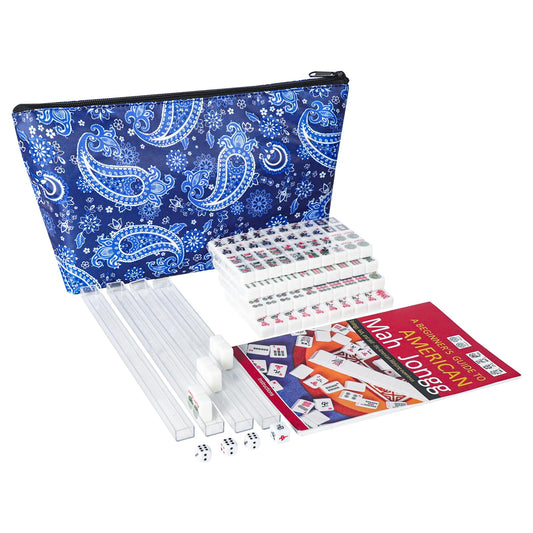 TIASUSAN travel mini American mahjong tiles 166 white for on-the-go play.
