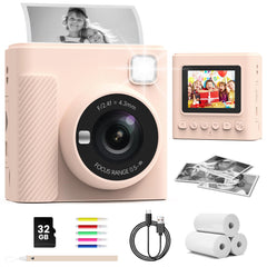 TIATUA Kids Instant Print Camera front view showing compact, easy-to-hold design for kids