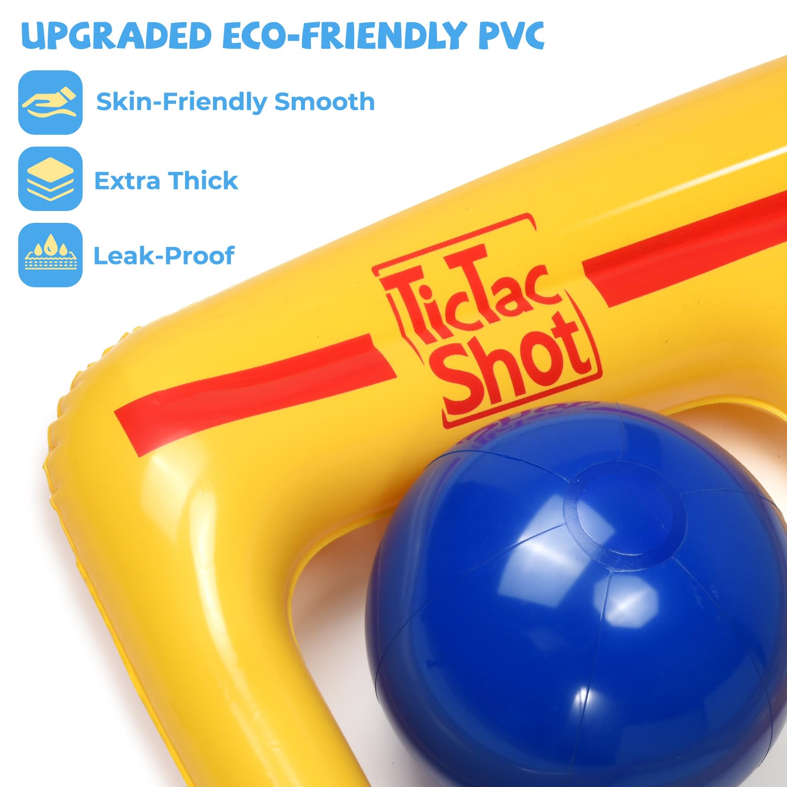 TicTac Shot red ball 8in, bright visibility for quick hits and easy keep-away.