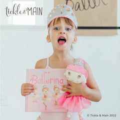 Girl playing with the Ballerina Gift Set creates magical dance moments.