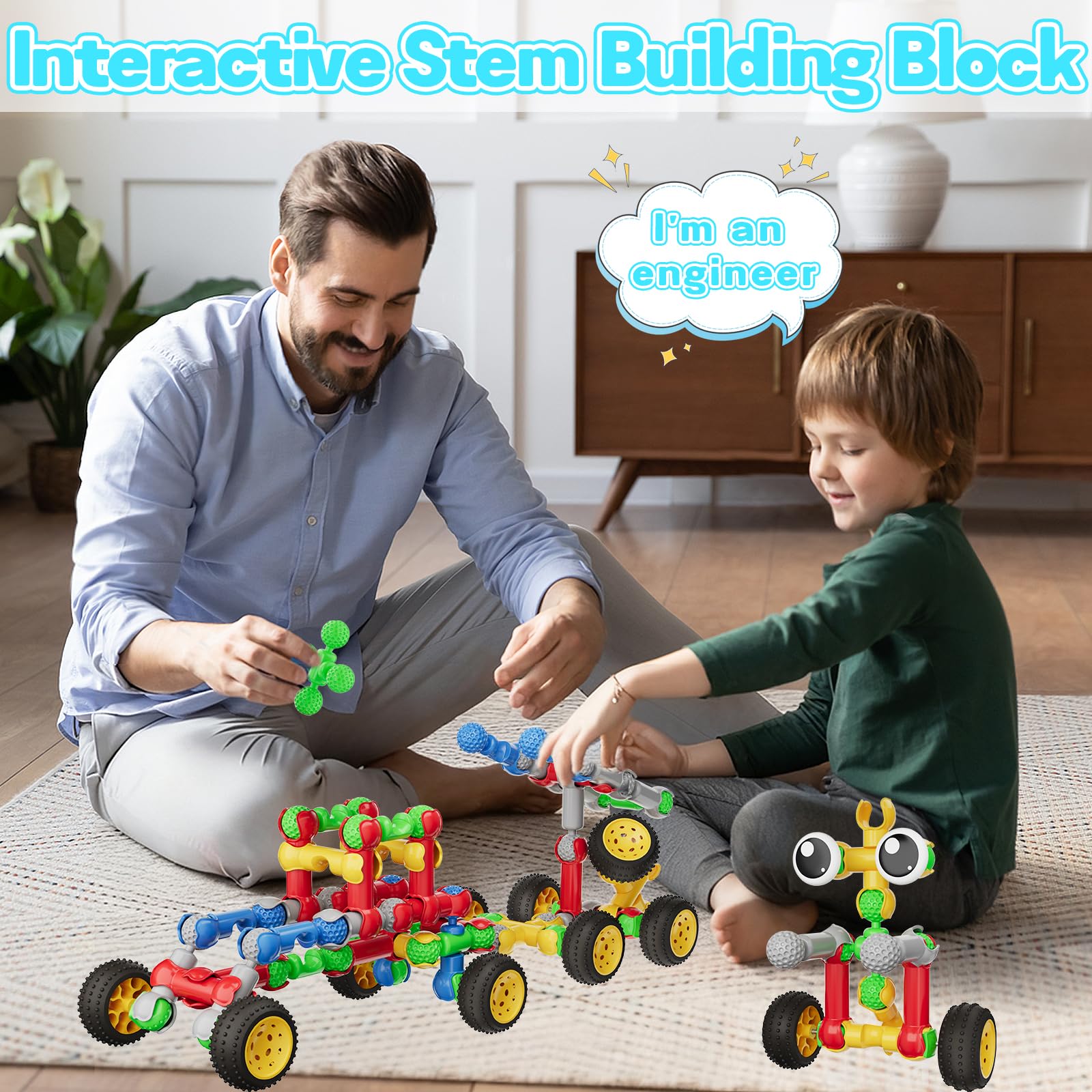 Tidesiok building kit truck model encouraging engineering exploration and teamwork.