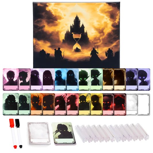 Tidyboss 50pcs erasable DND initiative tracker cards on display for easy combat order