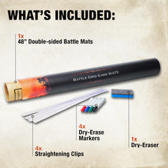 TIDYBOSS battle mat dry-erase surface easy to wipe clean between sessions.