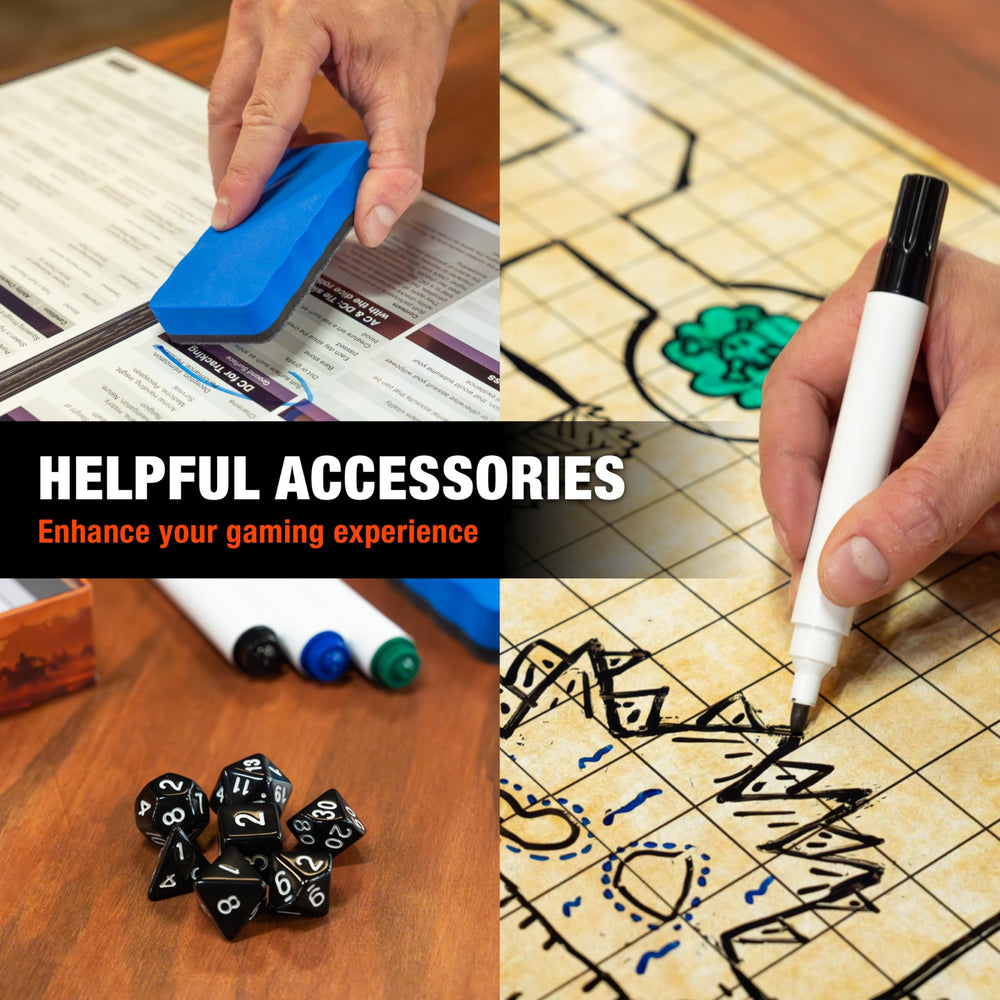 TIDYBOSS multi-sided dice set covers common rolls for adventures