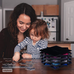 TIDYBOSS puzzle sorting station in use, improving organization and efficiency