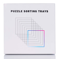 Tidyboss stackable puzzle trays close-up demonstrating secure portable storage.