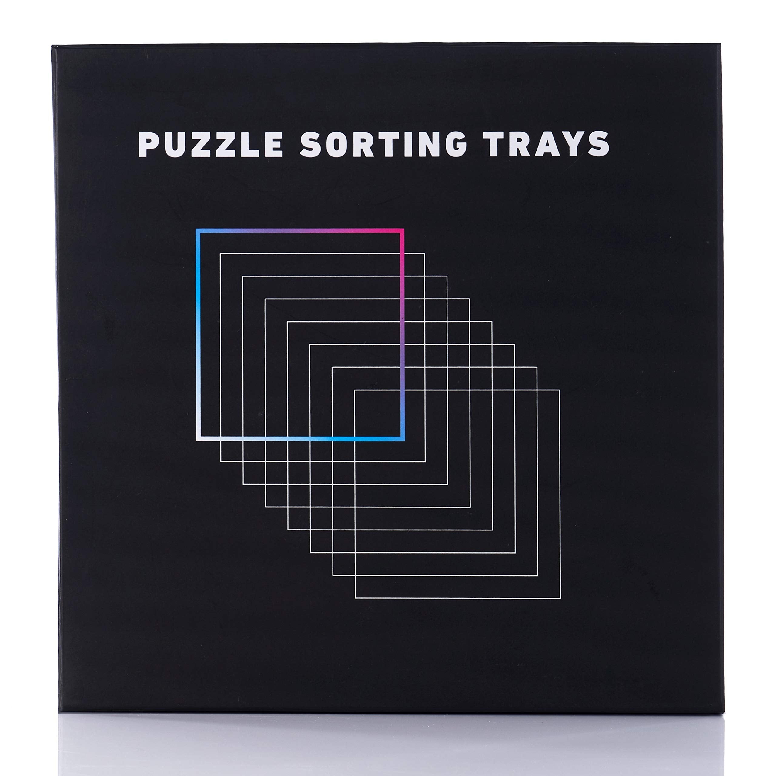 TIDYBOSS stackable puzzle trays with lid, ideal for solo or group puzzling sessions
