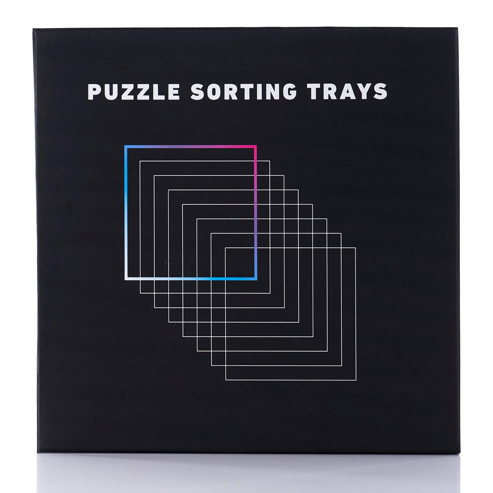 TIDYBOSS stackable puzzle trays with lid, ideal for solo or group puzzling sessions