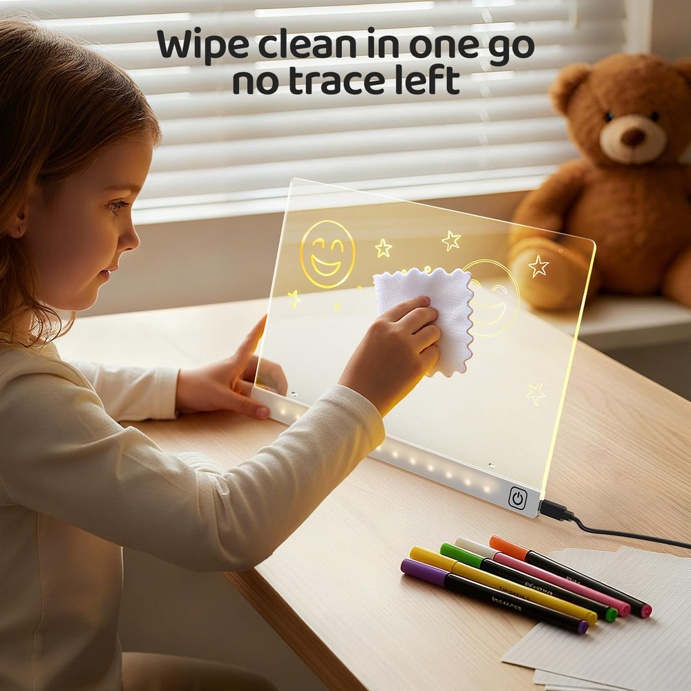 TidyKidz LumiBoard seven-marker pack enables instant creativity