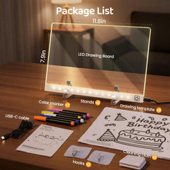 TidyKidz LumiBoard with templates supports guided art and practice