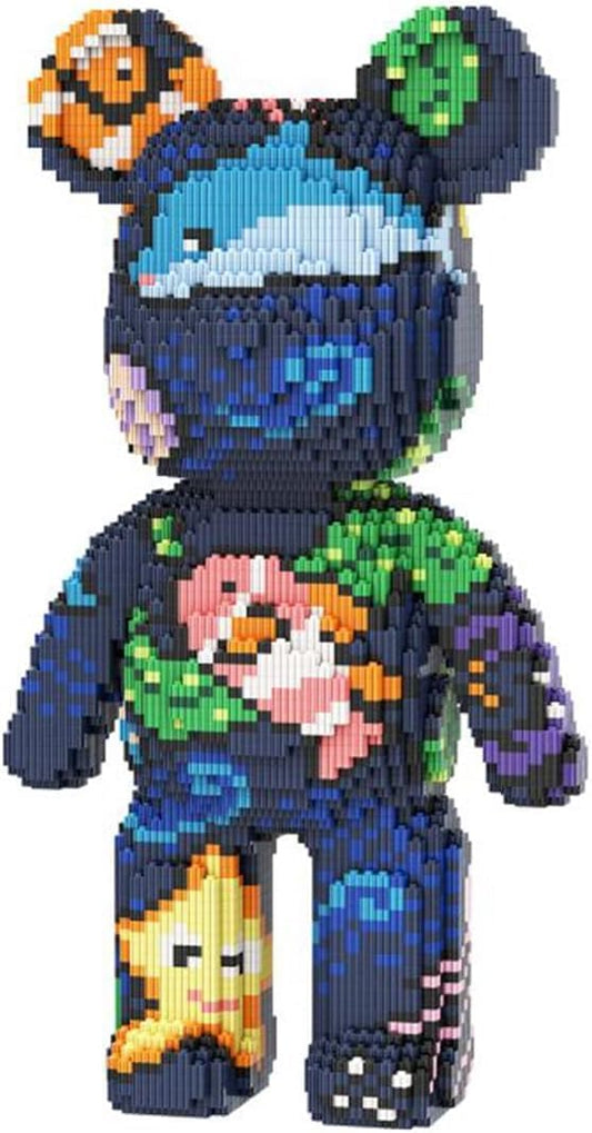 TIEDCWN Teddy Blocks Undersea Bear assembly shows ocean-inspired design for immersive building.