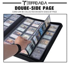 TIFFDADA 50 double-sided pages for expansive card storage and display.