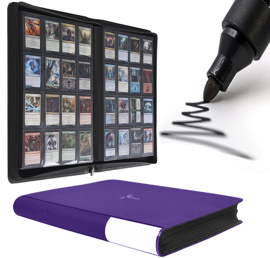 TIFFDADA premium binder cover in PU leather protects cards from dust and moisture.
