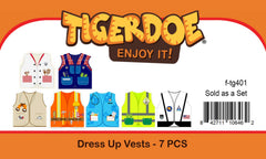Tigerdoe dress up vest packaging image shows unisex play kit.