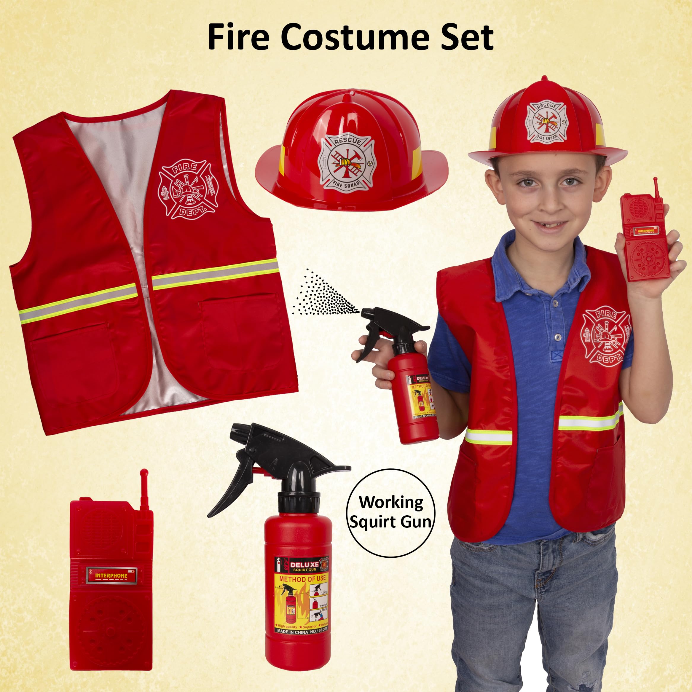 Tigerdoe kids construction vest in orange-yellow for easy costume layering.