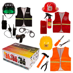 Tigerdoe fireman costume vest provides complete, flexible firefighting costume.