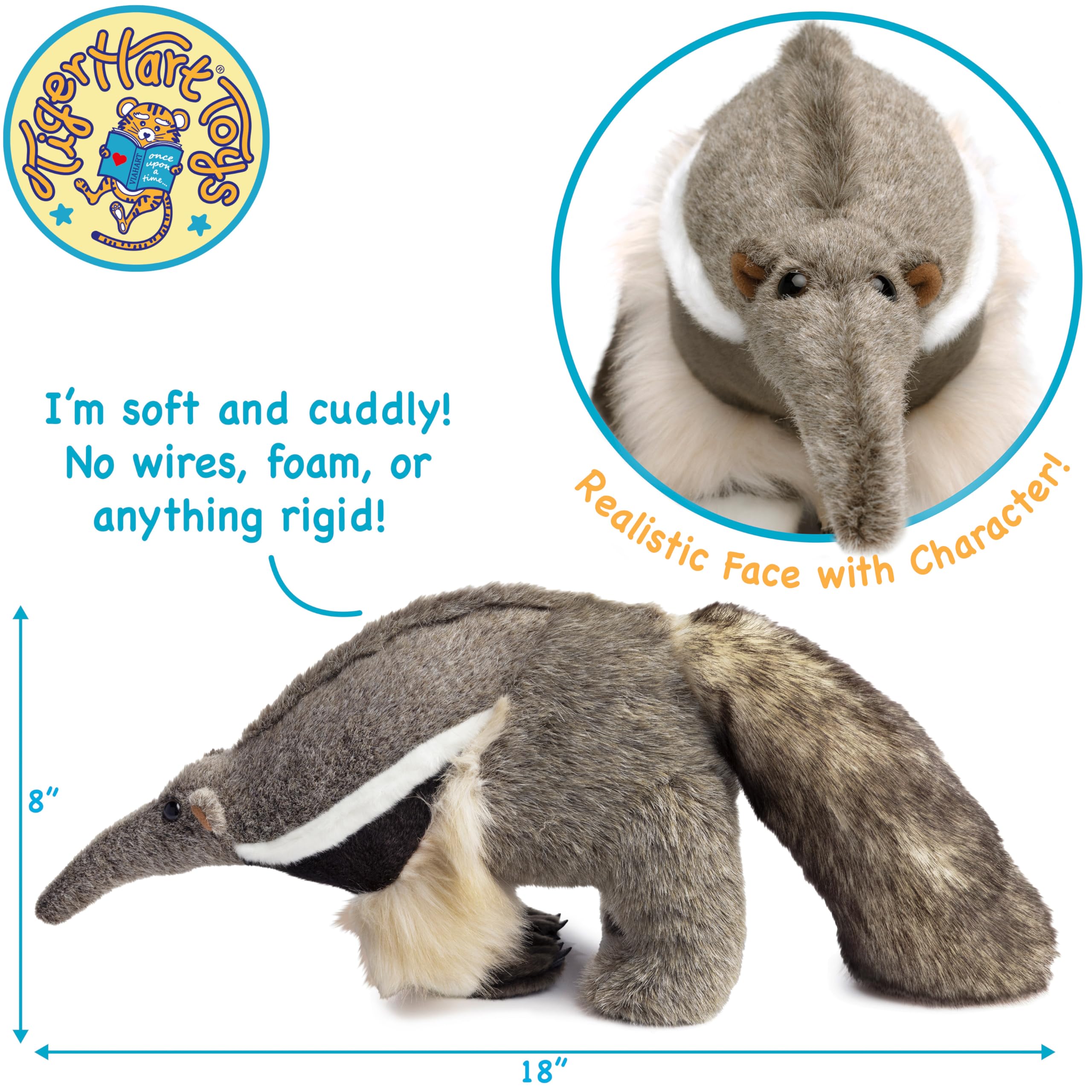 TigerHart Arsenio plush secure stitching ensures durable playtime for kids.