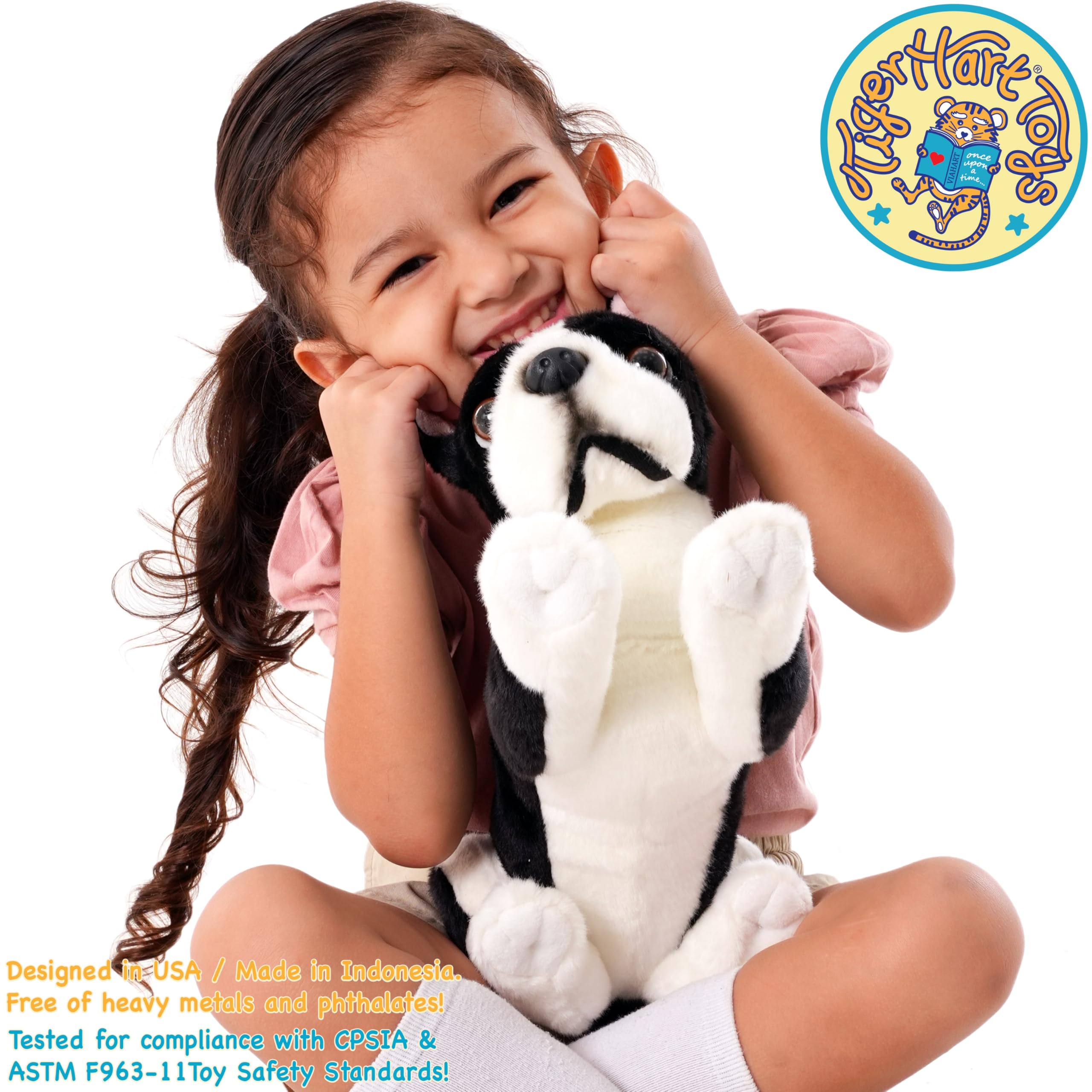 TigerHart Baxter Boston Terrier 12-inch warranty label, 90-day coverage for manufacturer defects.