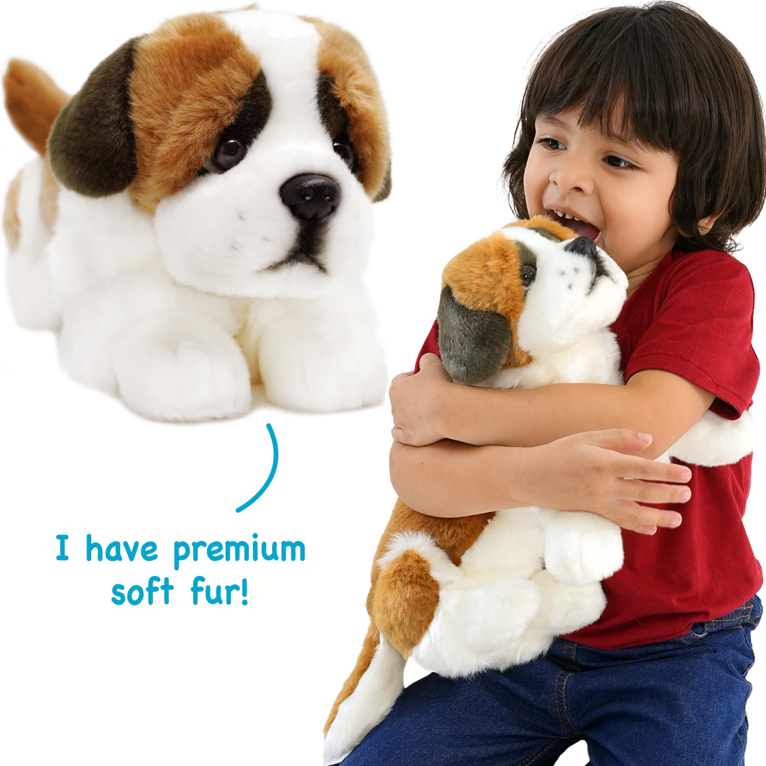 TigerHart Bernadette plush size approx, perfect cuddle height at 17 inches